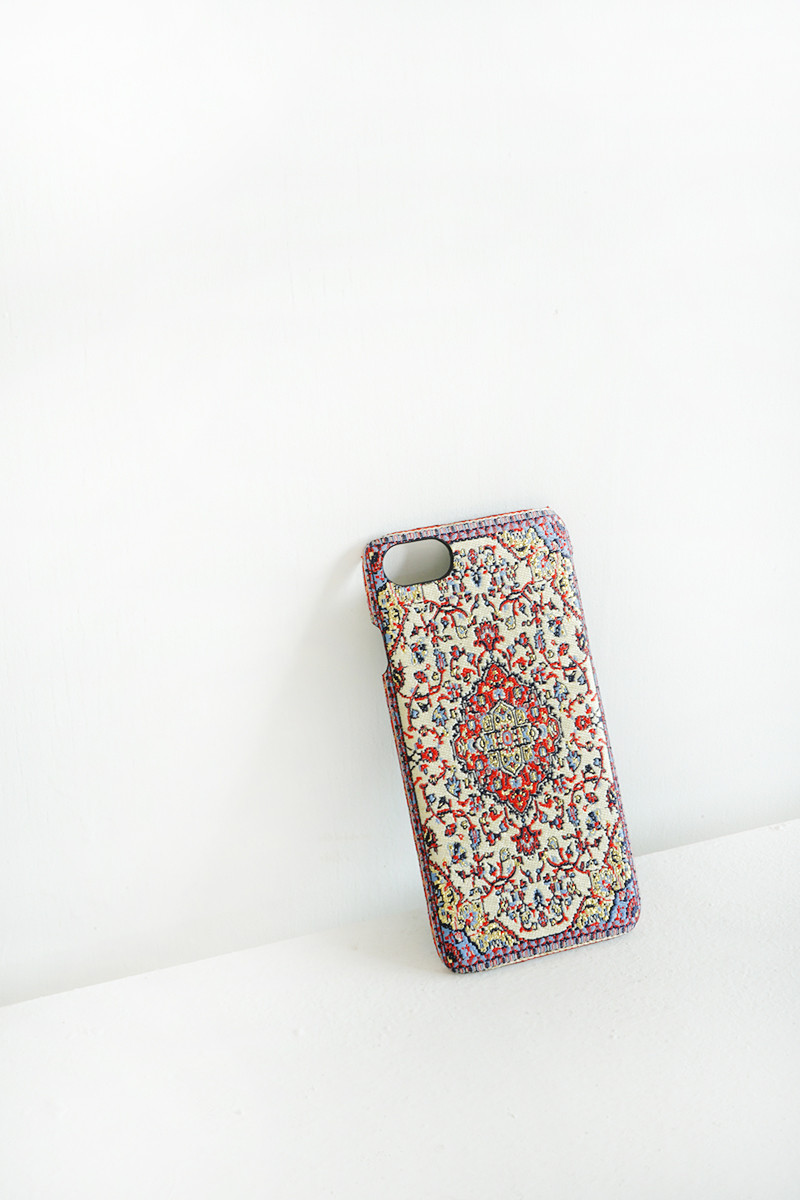 woven iphone case - beige