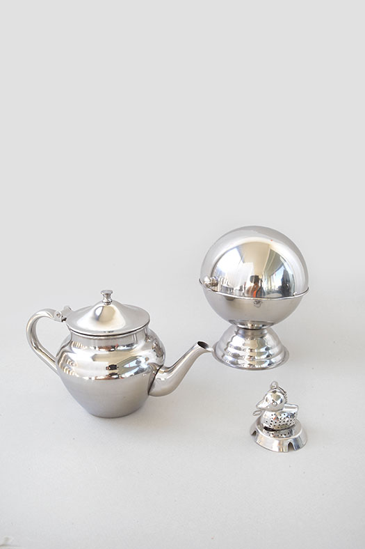 steel teapot