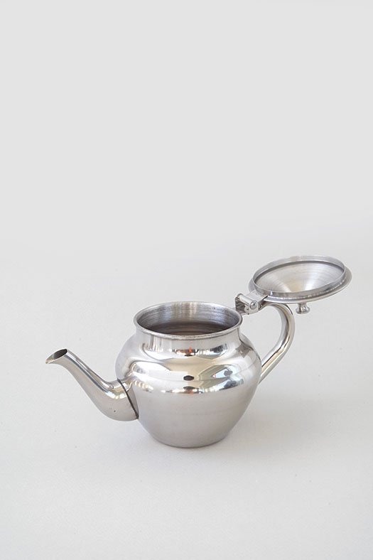 steel teapot