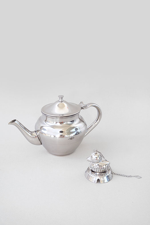 steel teapot