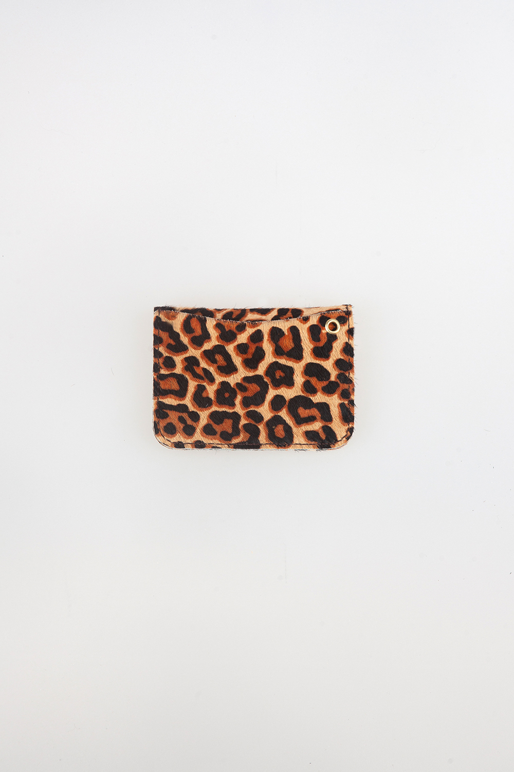 fur card wallet - leopard