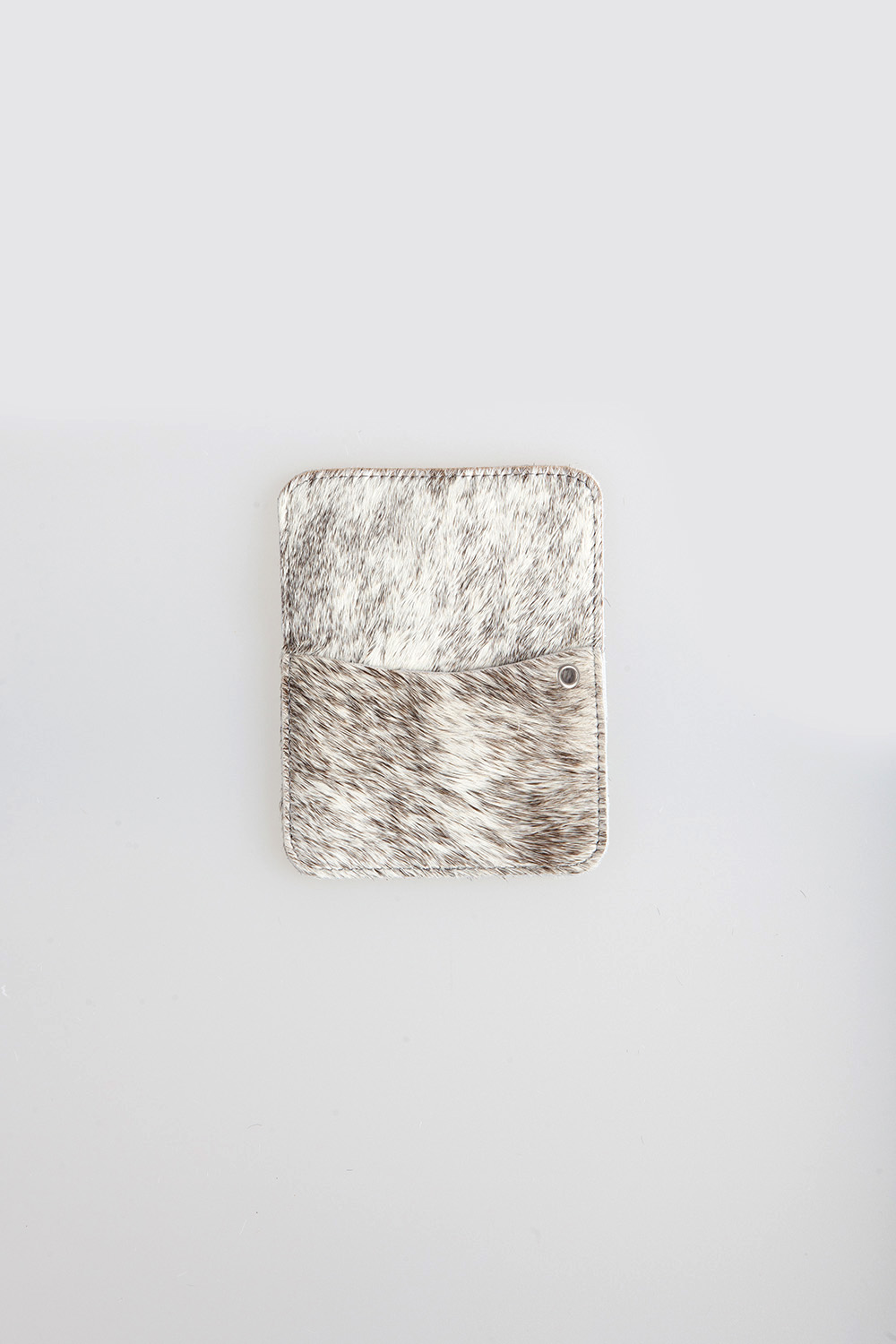 fur card wallet - silver