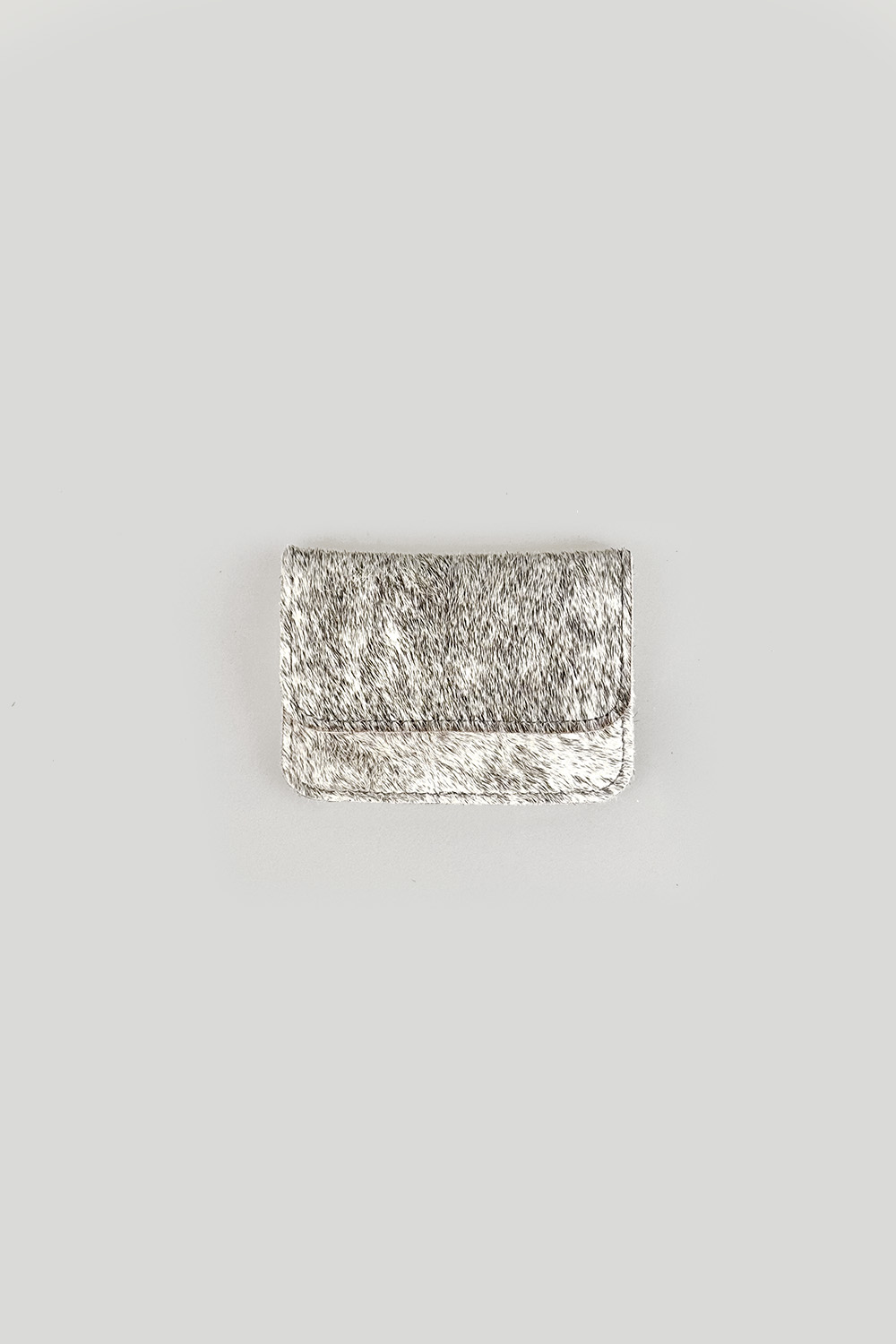 fur card wallet - silver