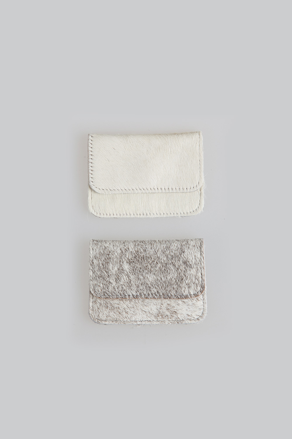 fur card wallet - silver