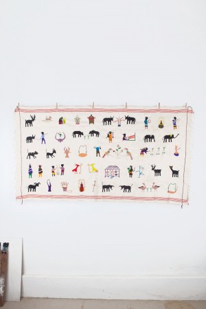 embroidery blanket - beige