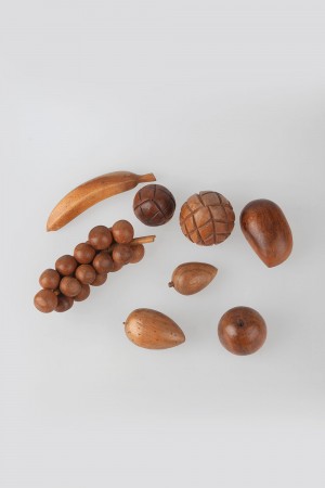 wooden fruit set