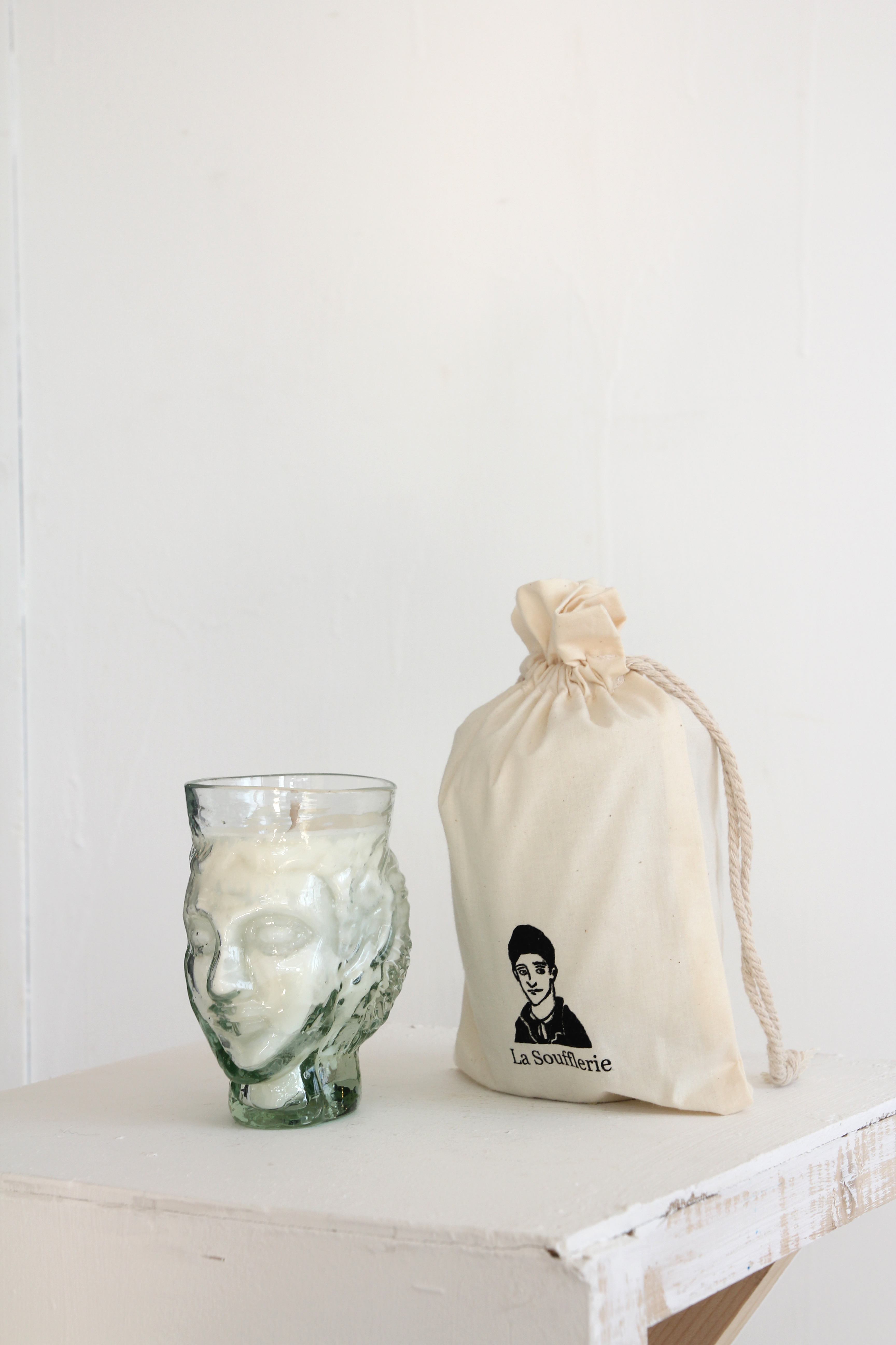 face glass candle