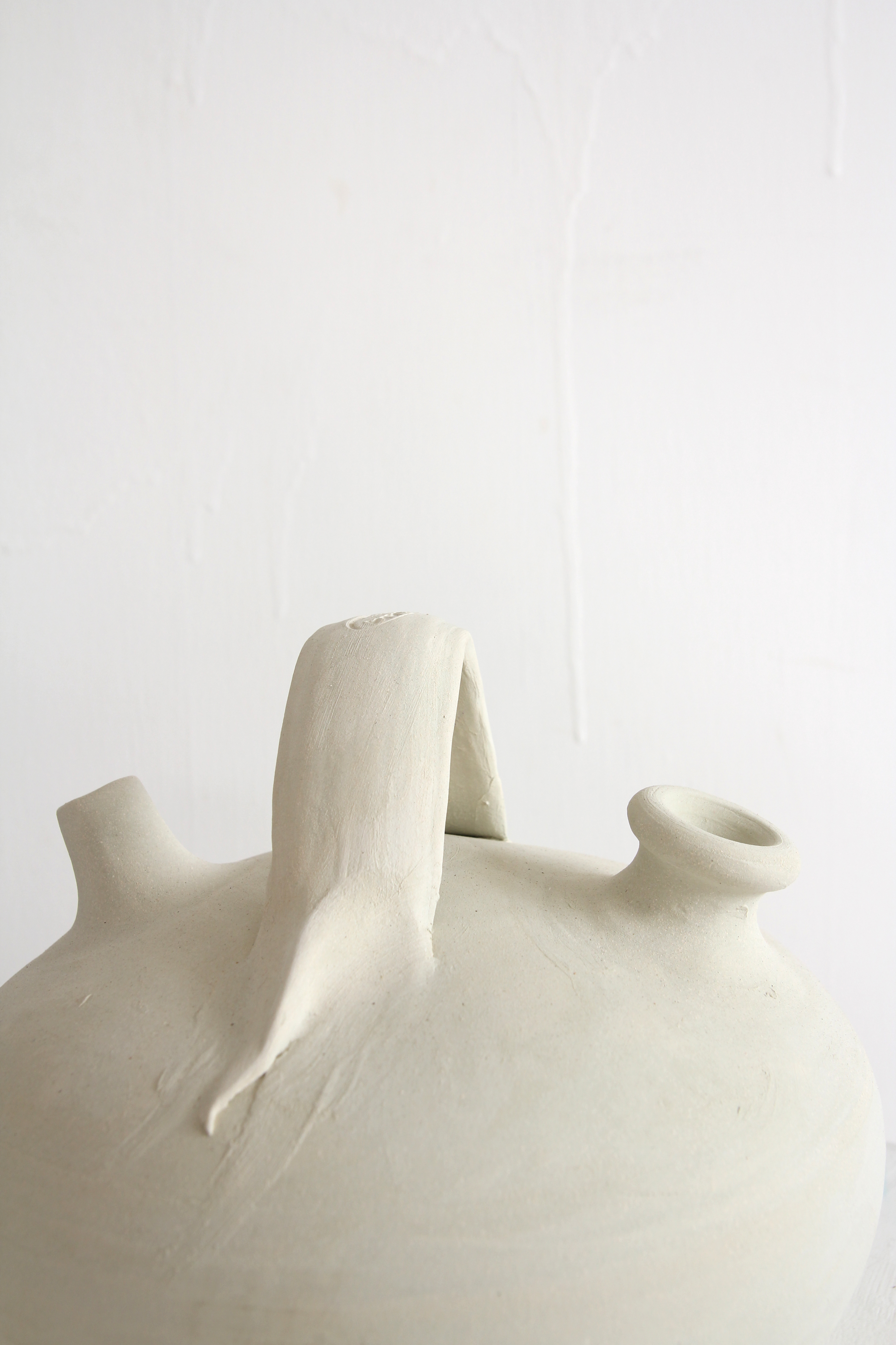 salt clay vase - oval