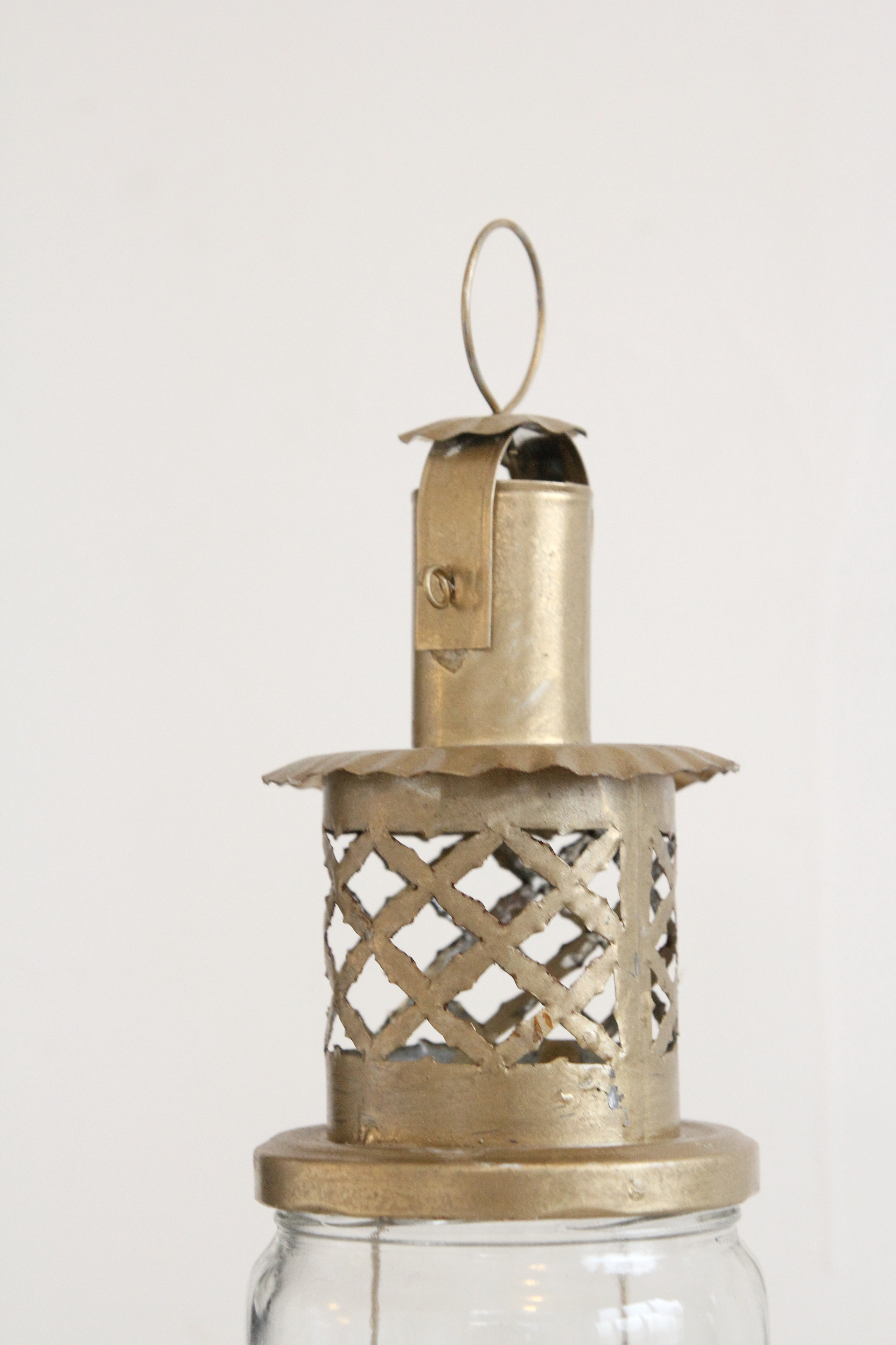 glass candle lantern