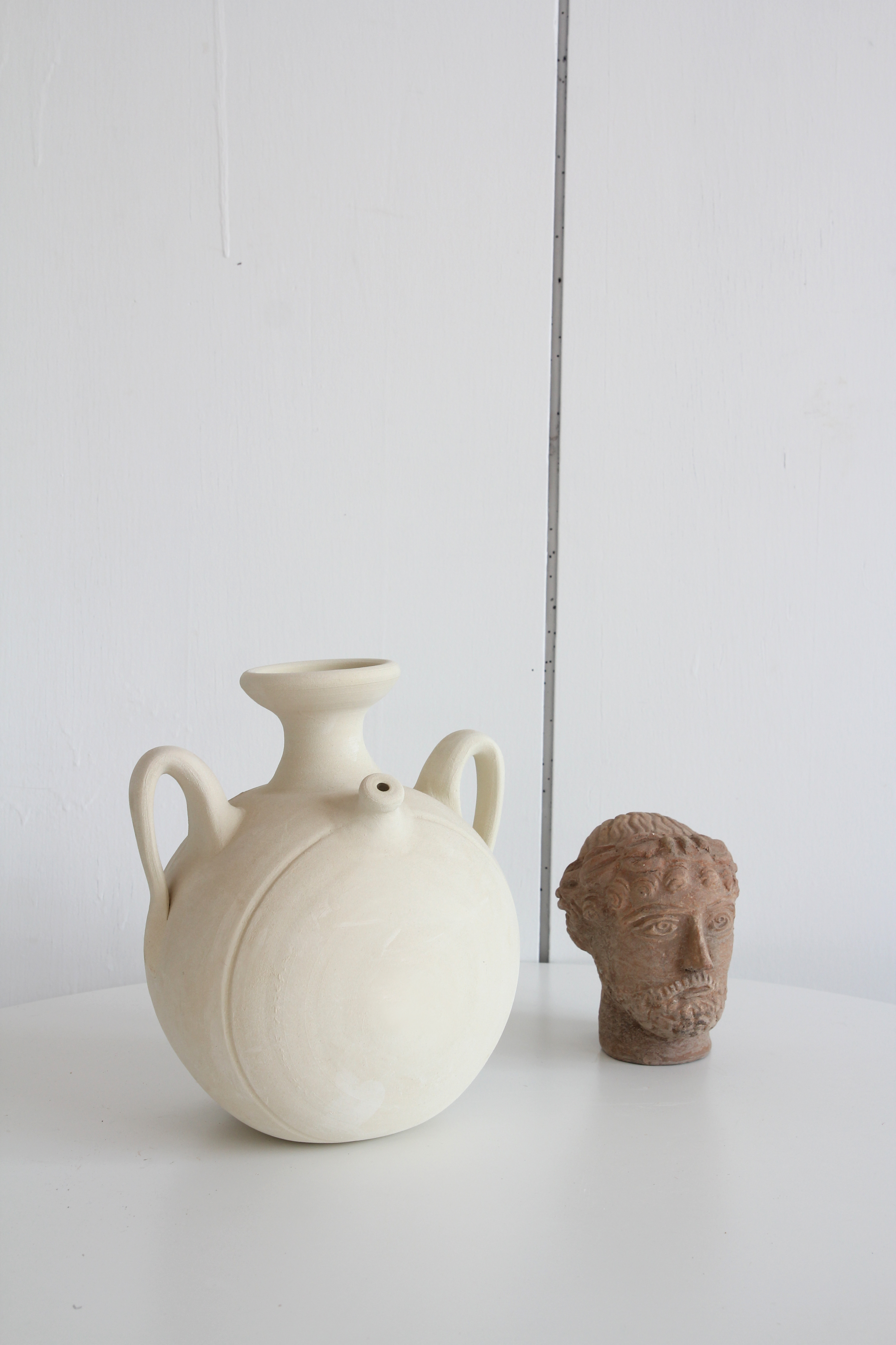 salt clay vase - flatback