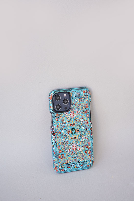 woven iphone case - mint