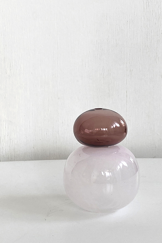 fungus vase - burgundy