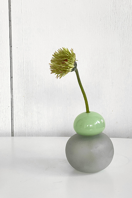 fungus vase - grey green