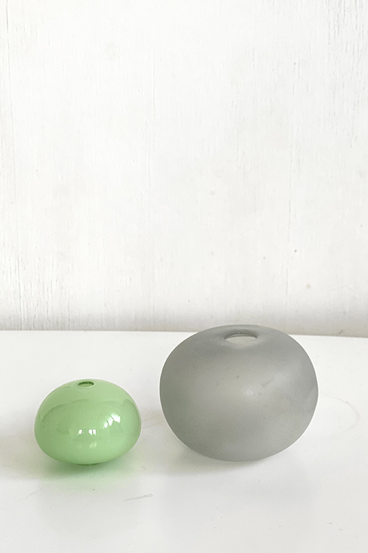 fungus vase - grey green