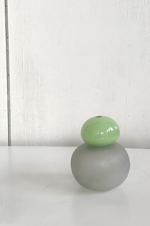 fungus vase - grey green