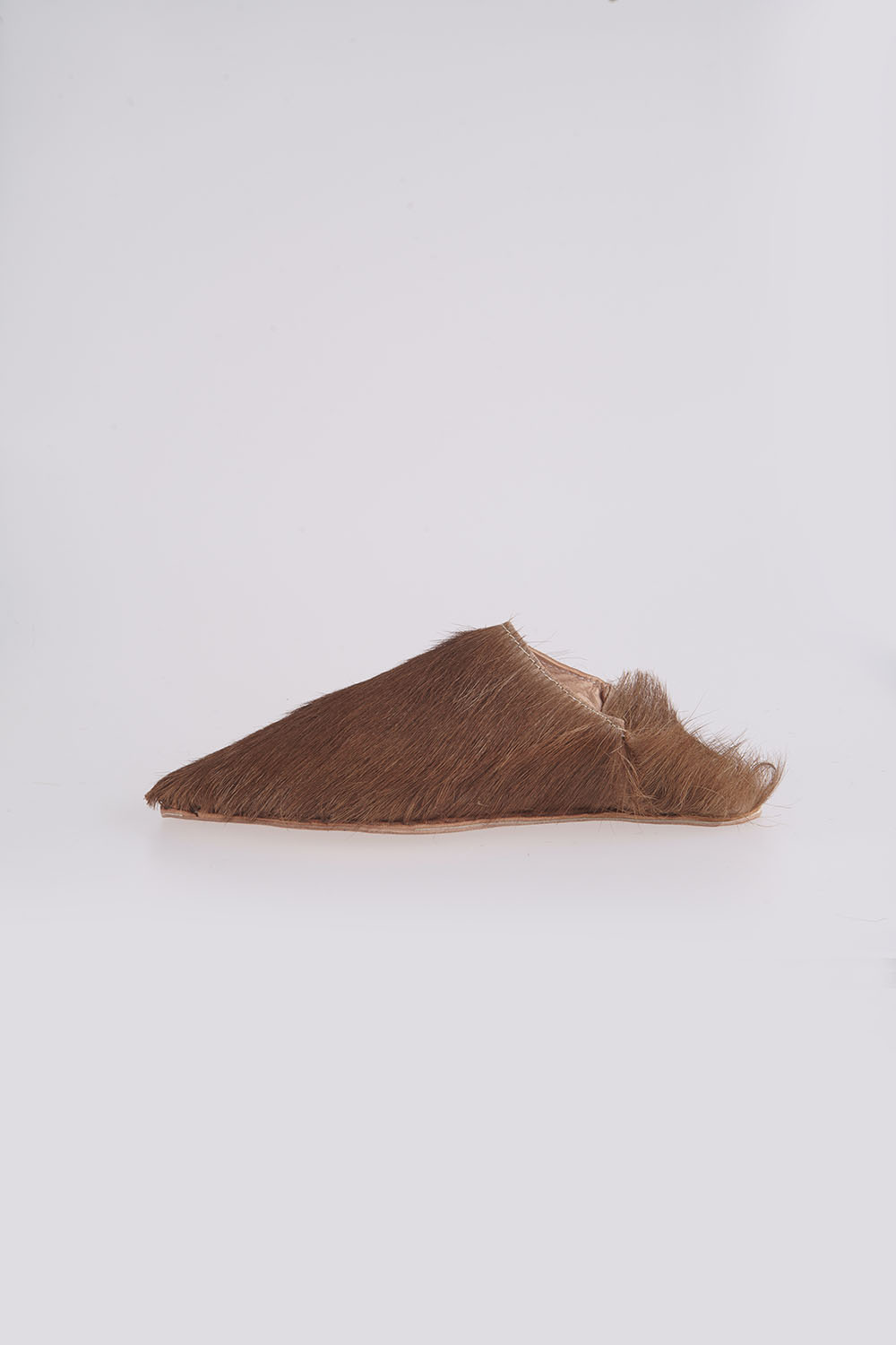 fur slipper - brown