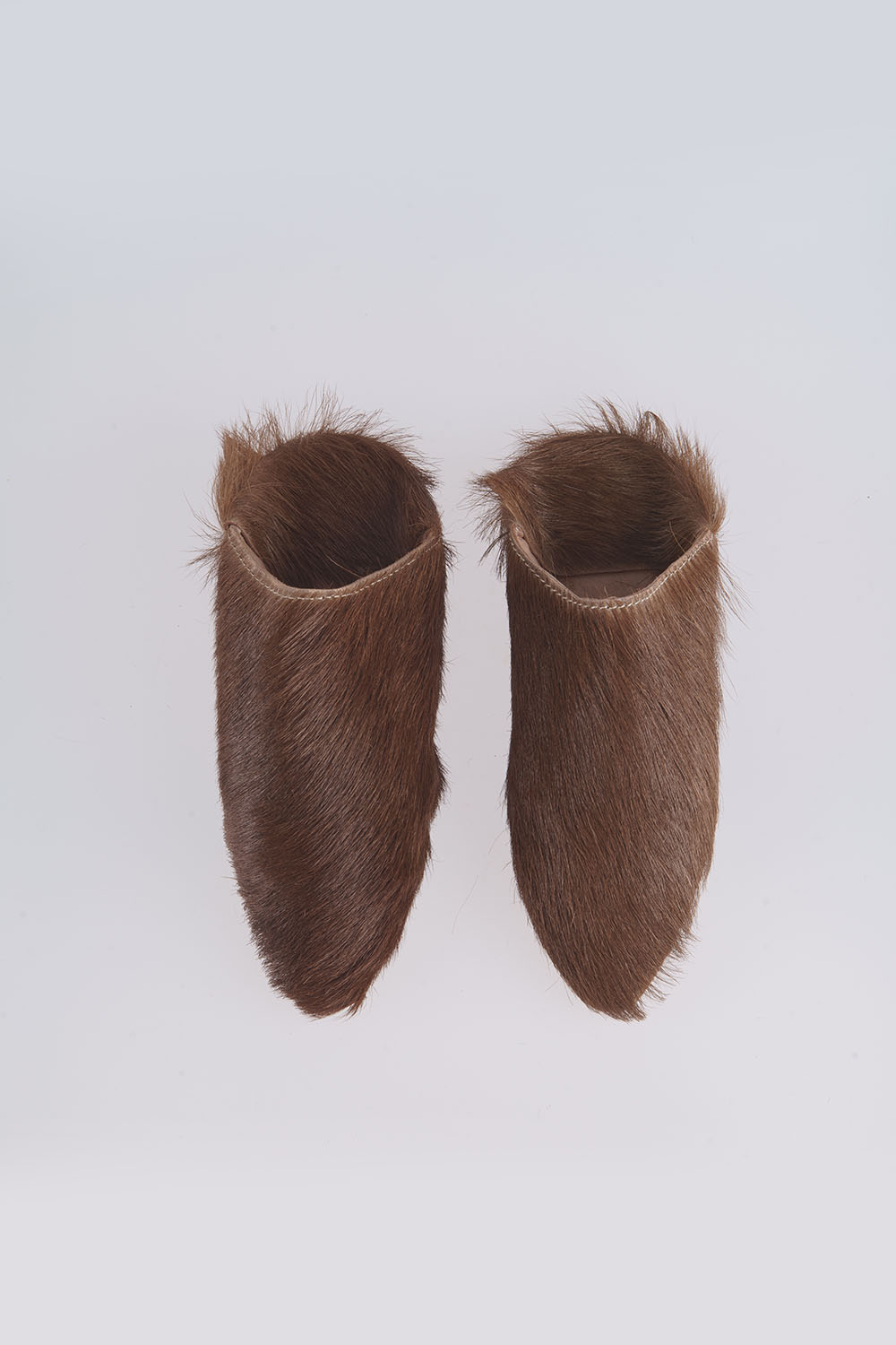 fur slipper - brown