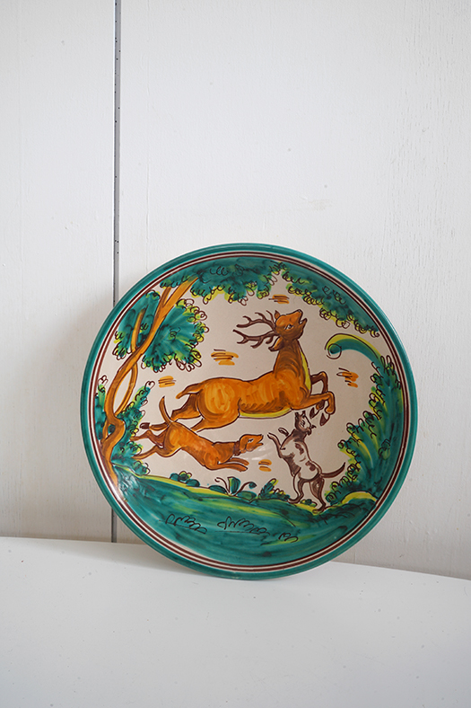 ceramic plate-deer