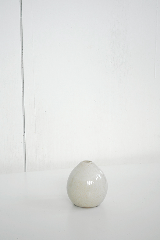 beige stoneware vase - small