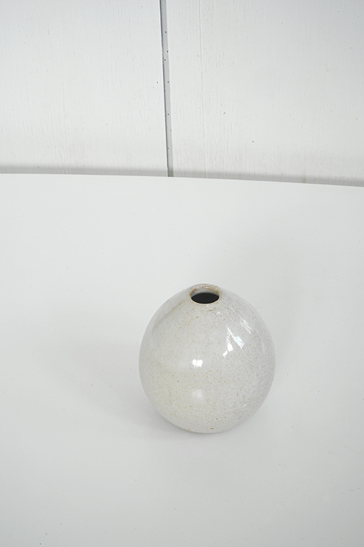 beige stoneware vase - small