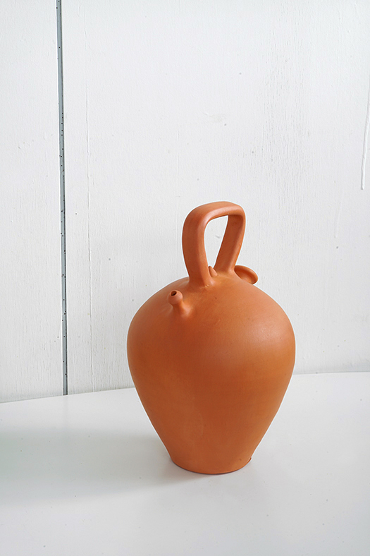 terracotta oval vase