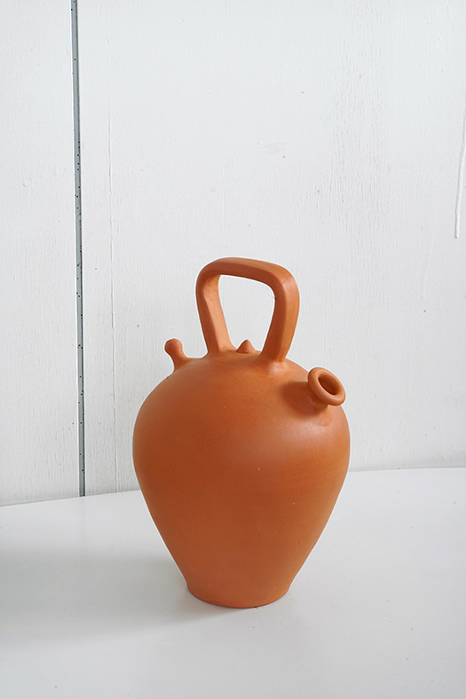 terracotta oval vase