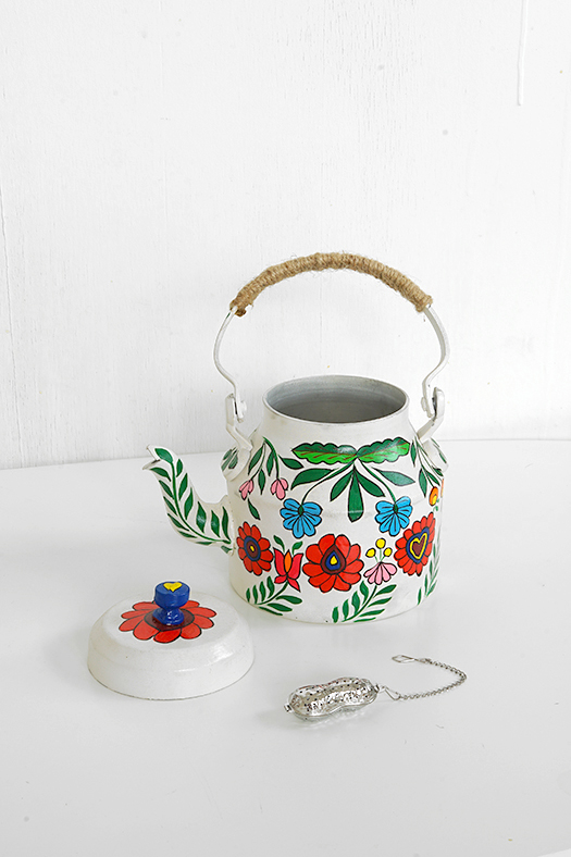 enamel teapot - flower