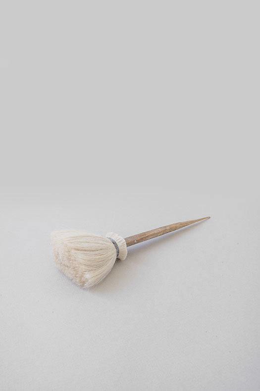 wooden fur brush