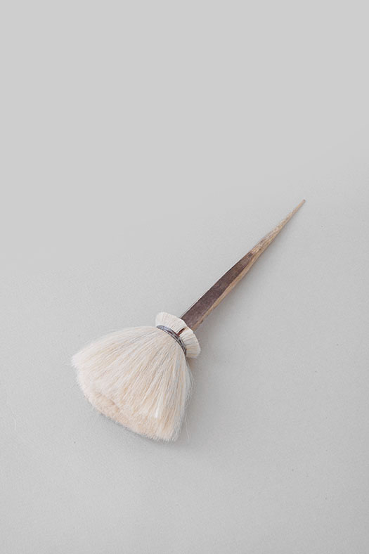 wooden fur brush