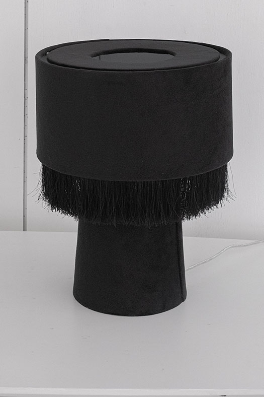 velvet stand lamp - black