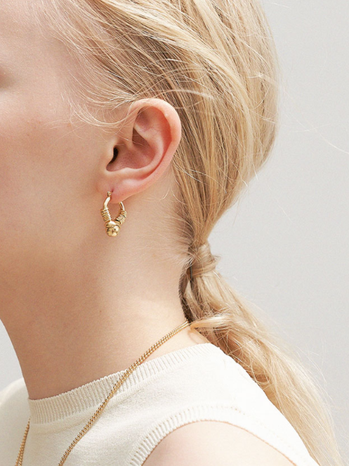 Mini Ring Ball Earring