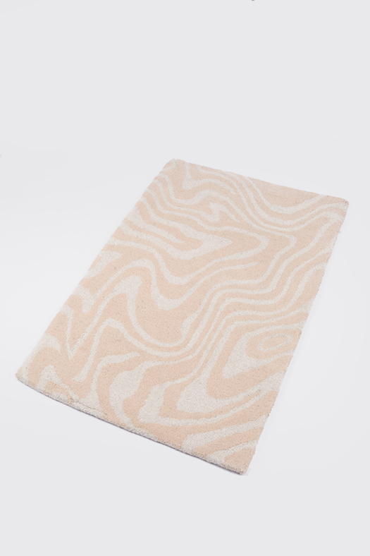 wool rug - swirl nude