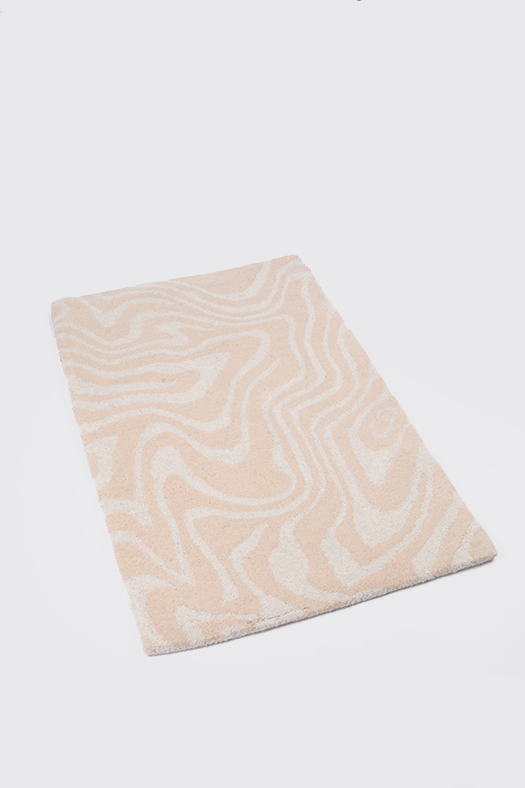 wool rug - swirl nude