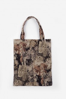 animal jacquard tote bag