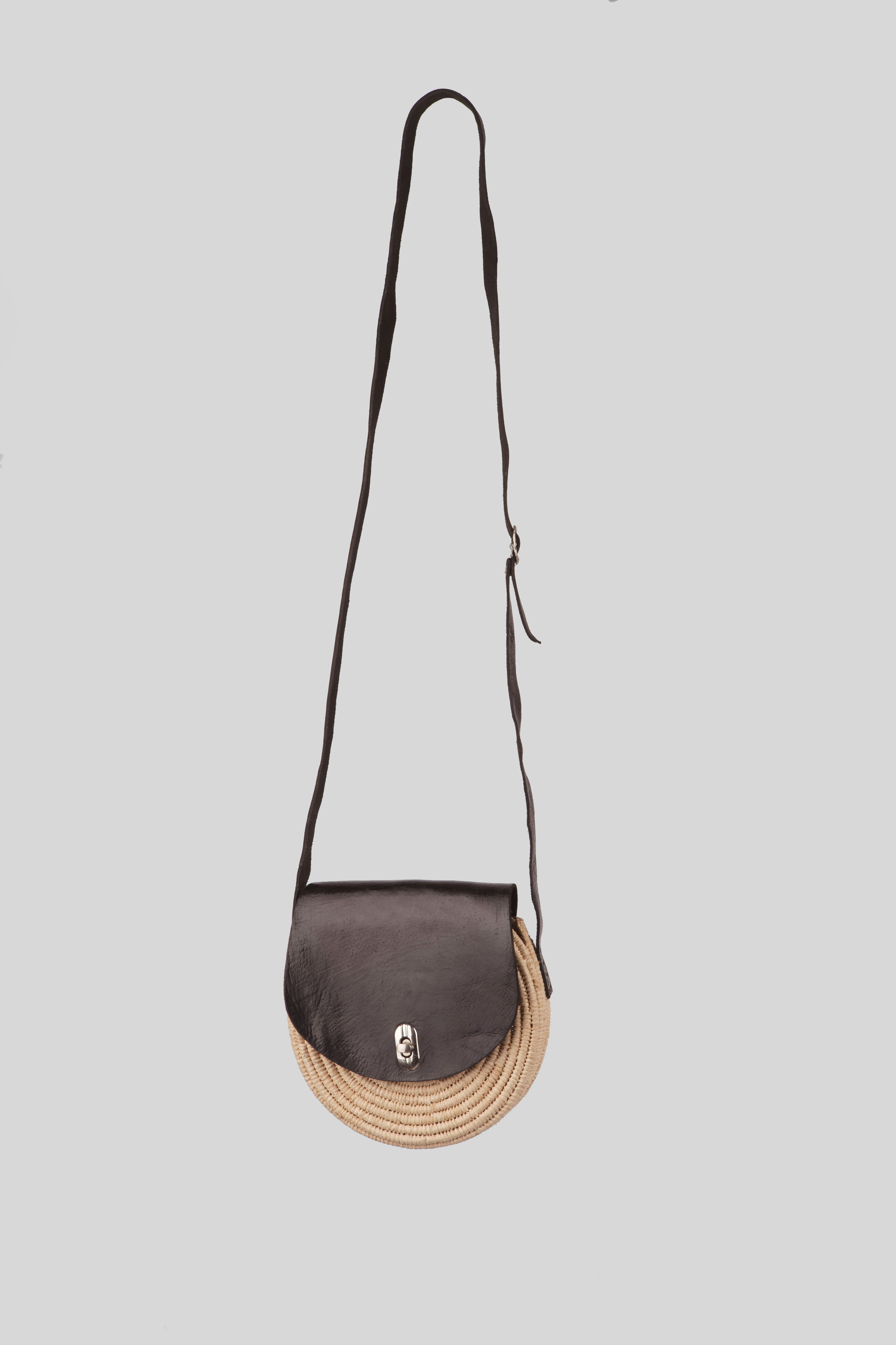 leather basket bag