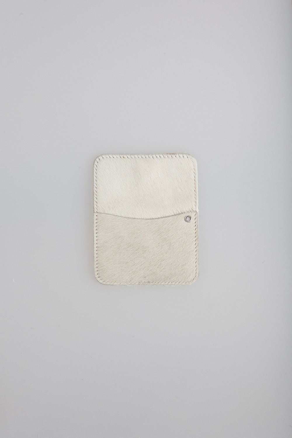 fur card wallet - white