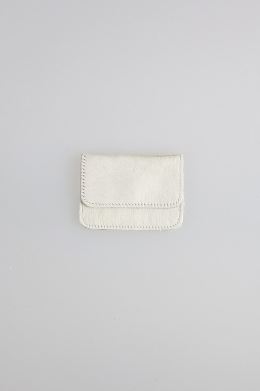 fur card wallet - white