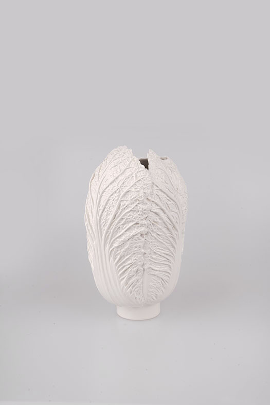 cabbage vase - white