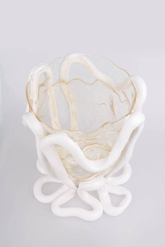 Pesce vessel - amber white L