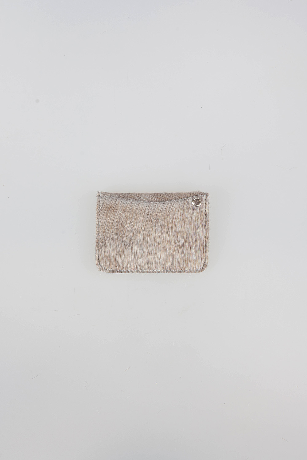 fur card wallet - maroon silver