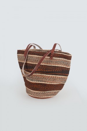 woven market bag - beige