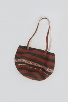 woven market bag - brown