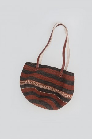 woven market bag - brown