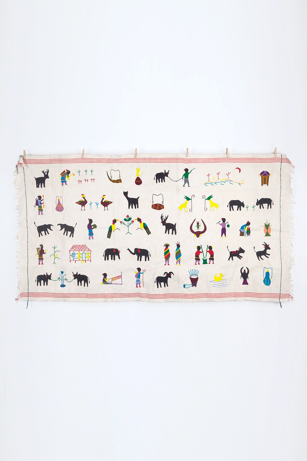 embroidery blanket - beige