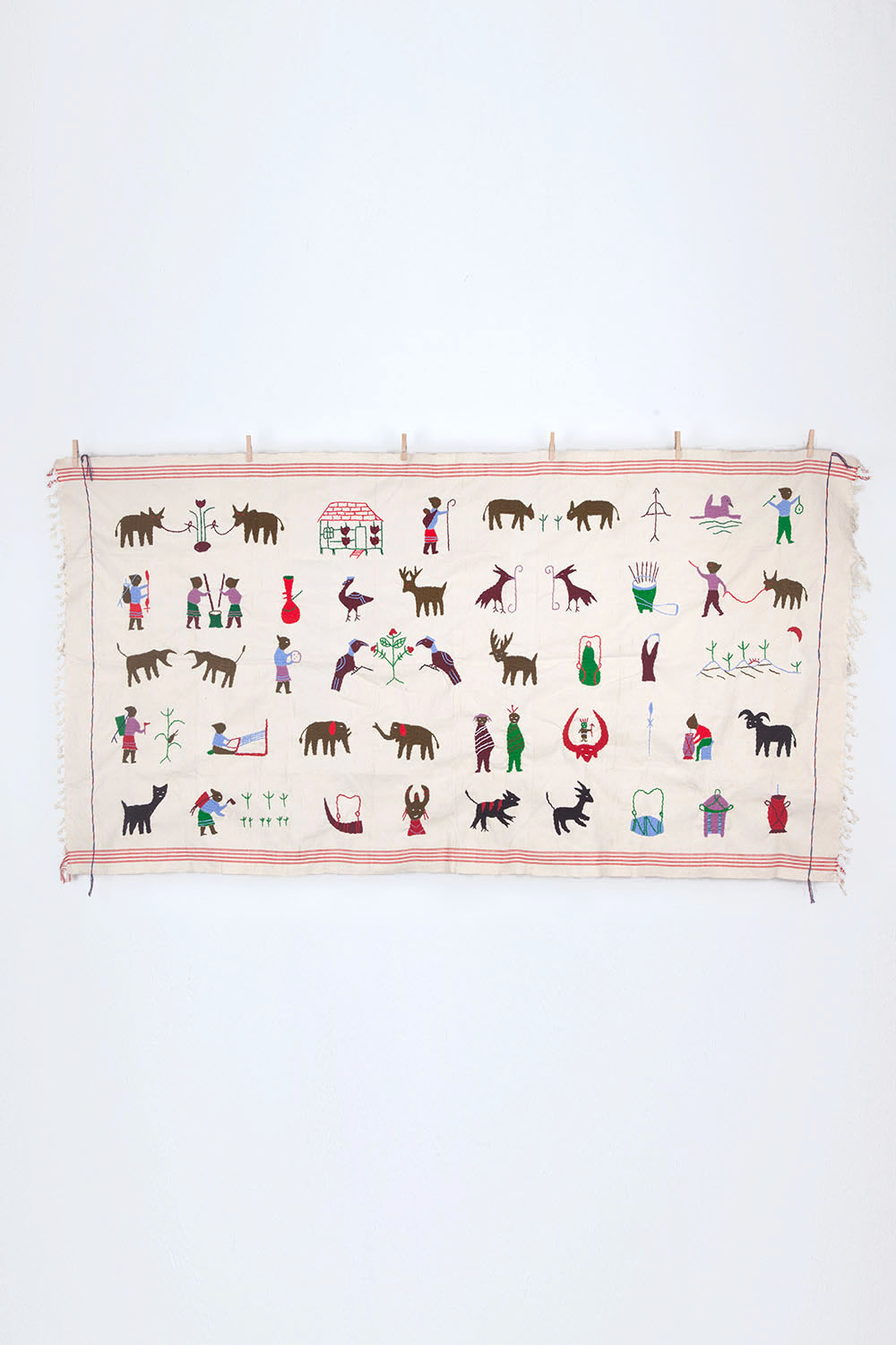 embroidery blanket - beige