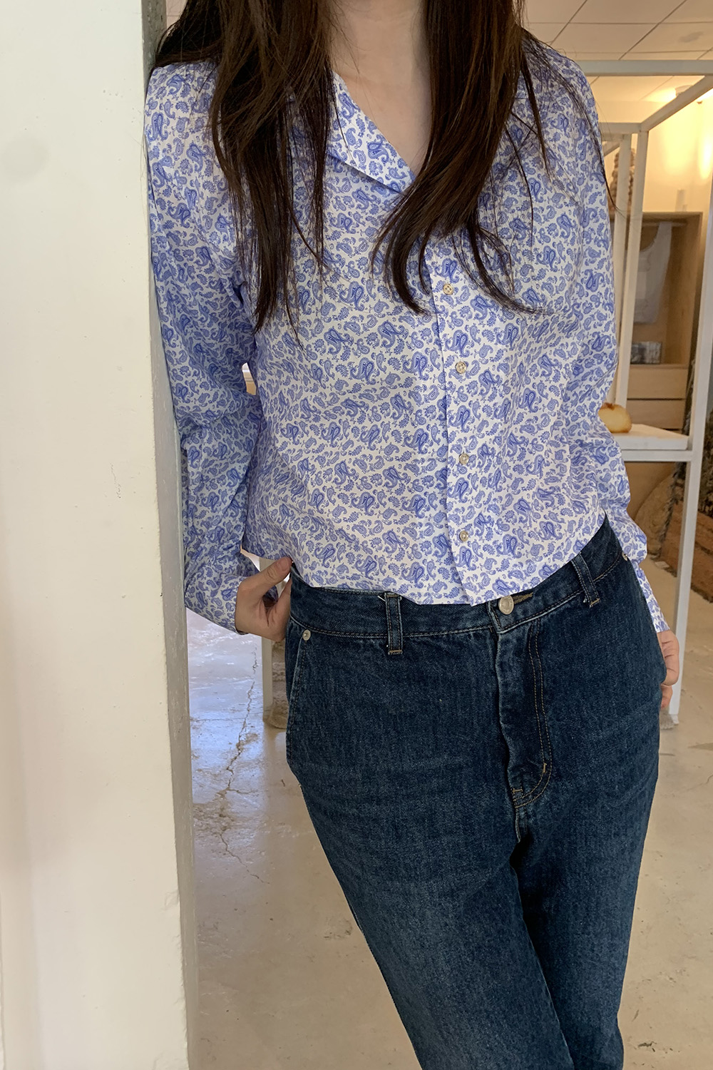 quinoa pattern shirts - blue