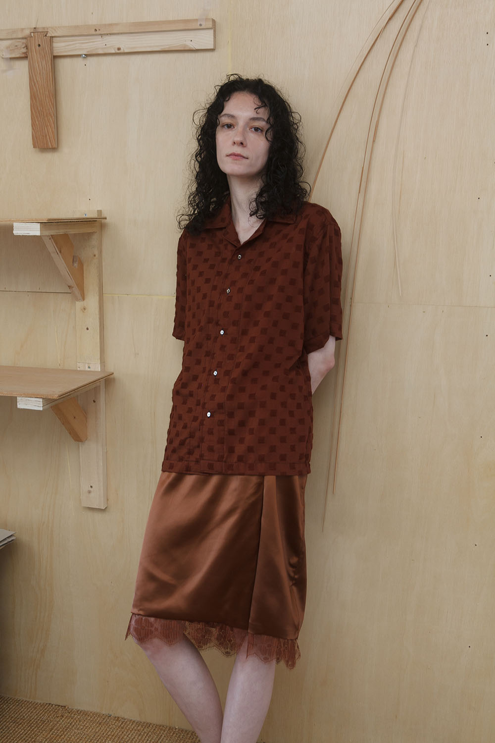 quinoa weaving shirts - brown