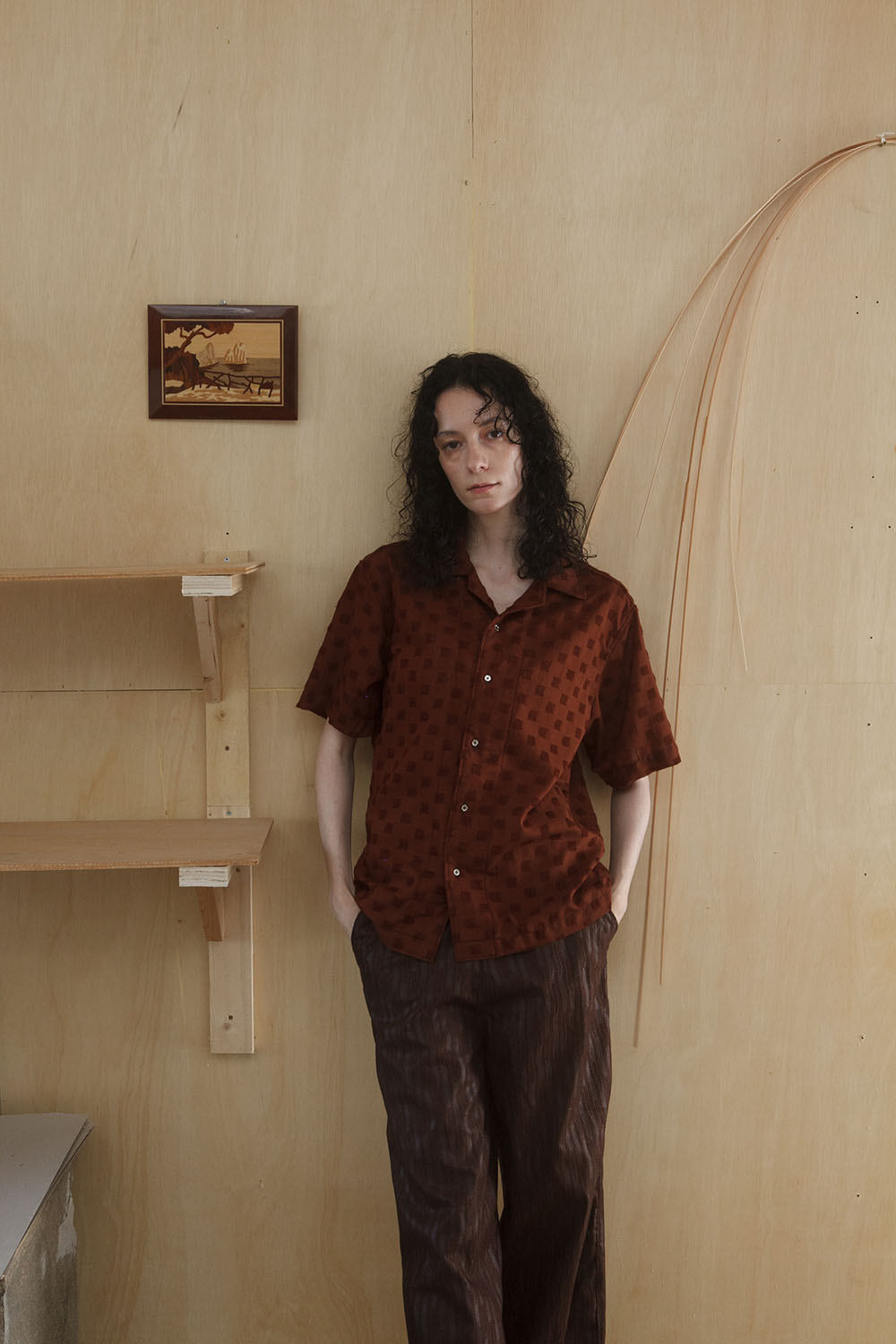 quinoa weaving shirts - brown