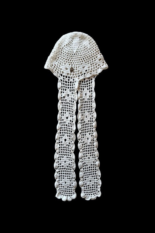 woven hat long ear - ecru