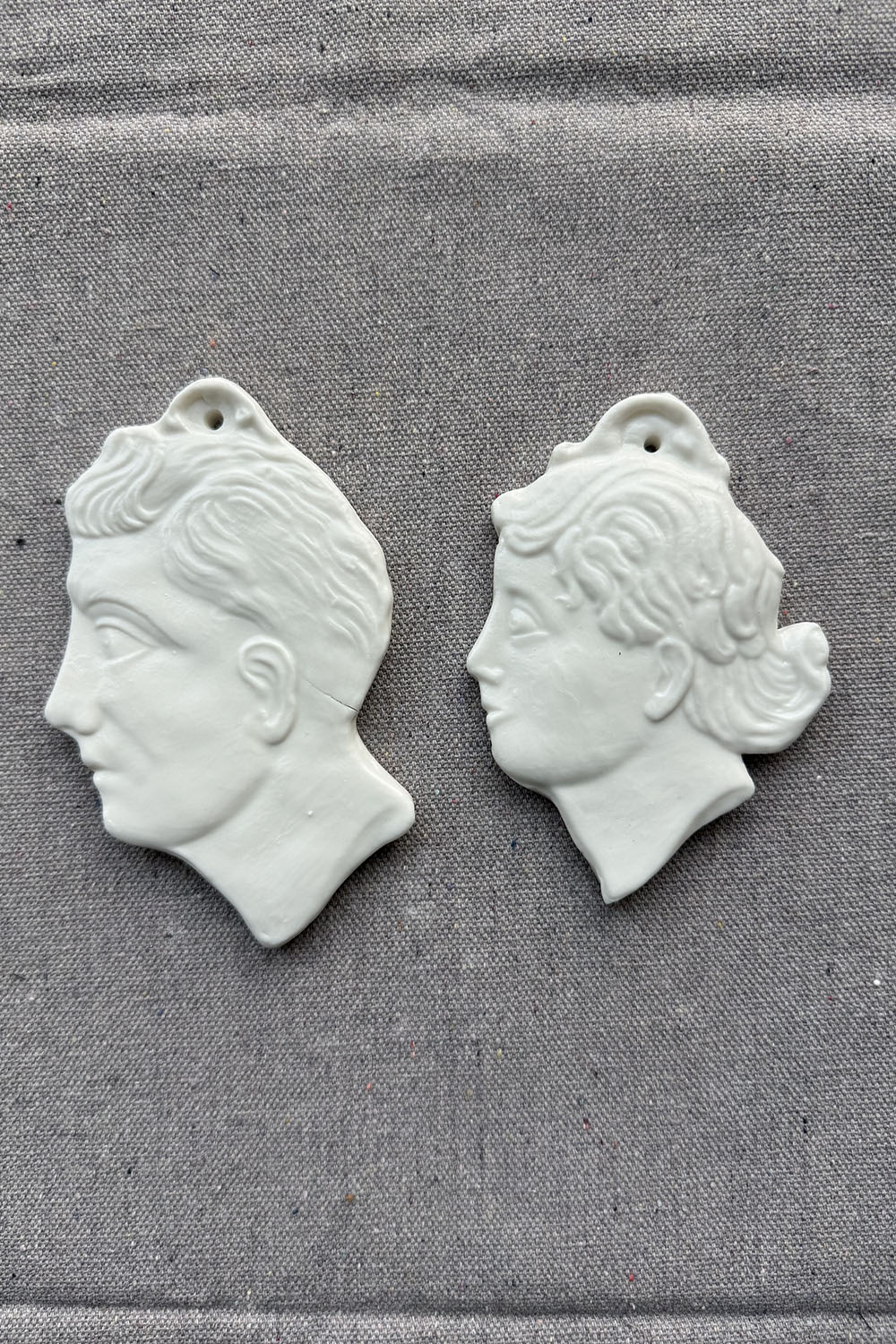 ceramic wall ornament - man face